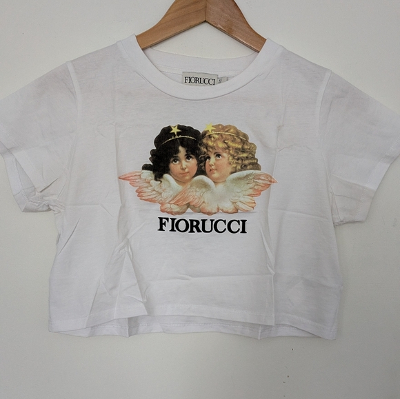 Fiorucci White Angel Print Cropped Top - Picture 8 of 8